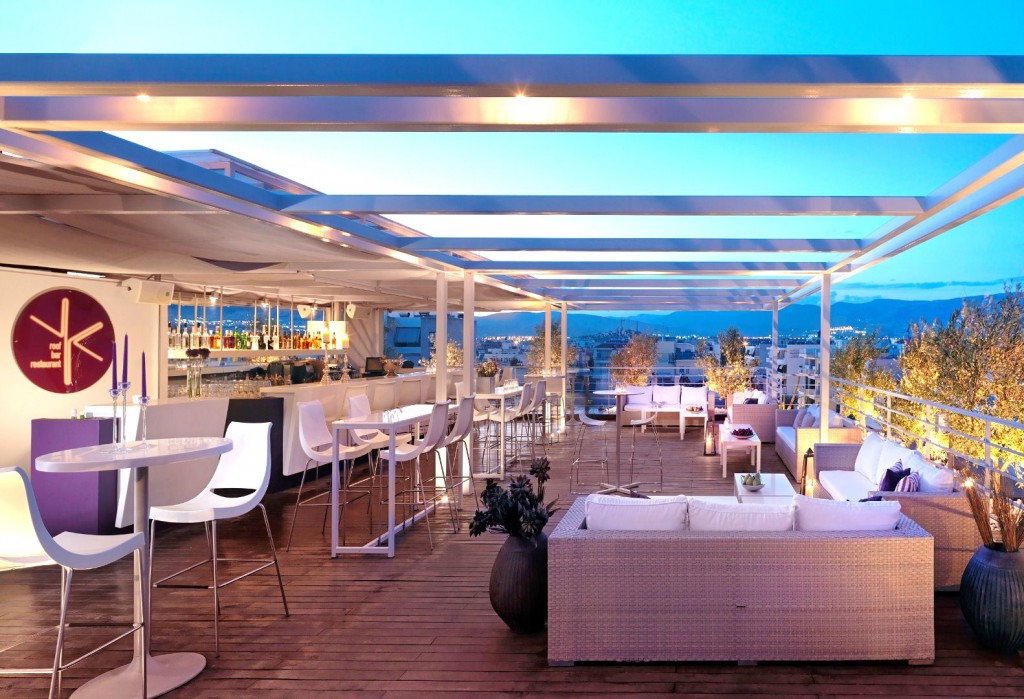Sur le toit de l'hotel